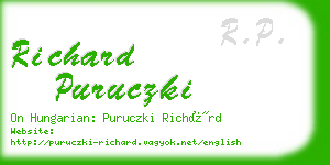 richard puruczki business card